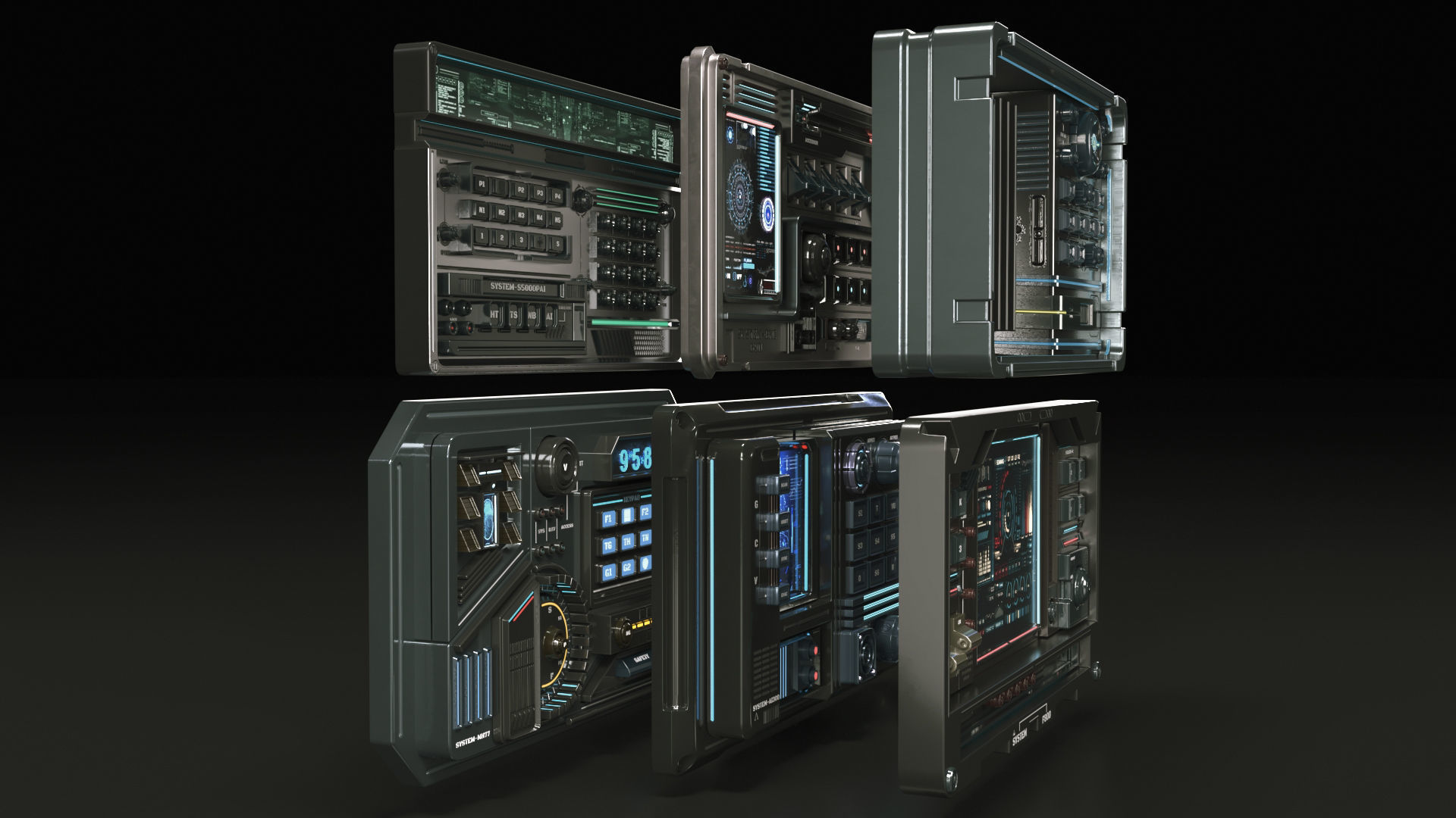control panel 3D model_9