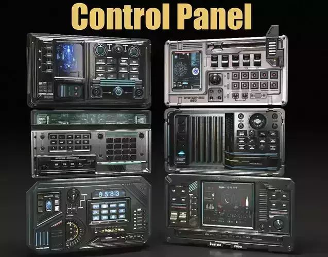control panel 3D model