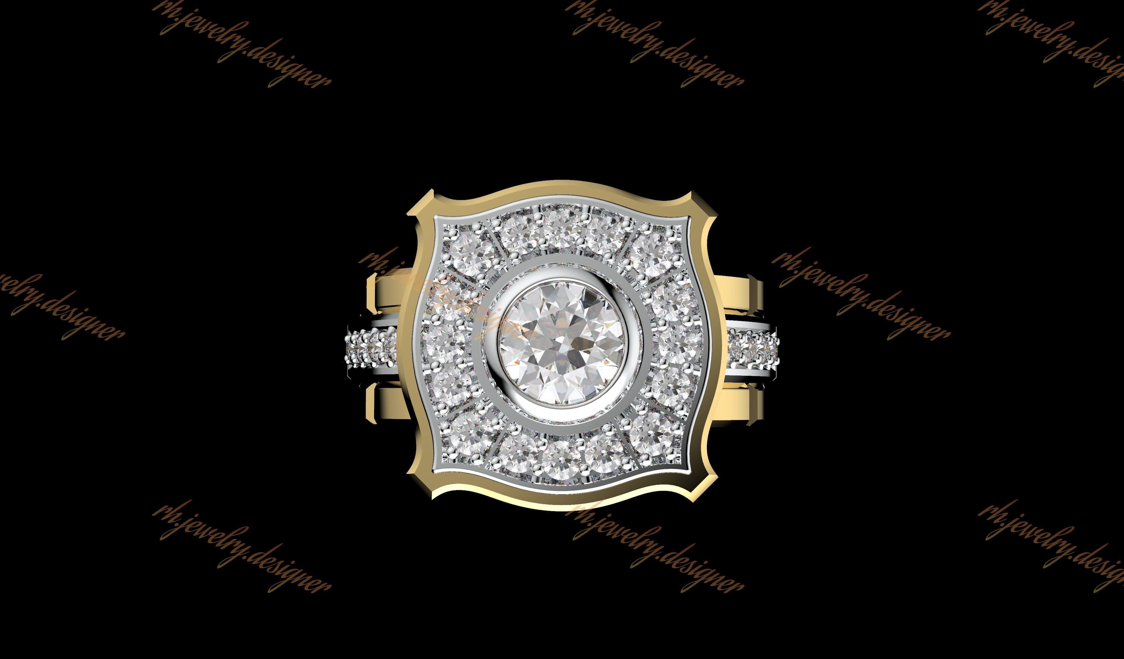 Gold N1073 3D print model_2