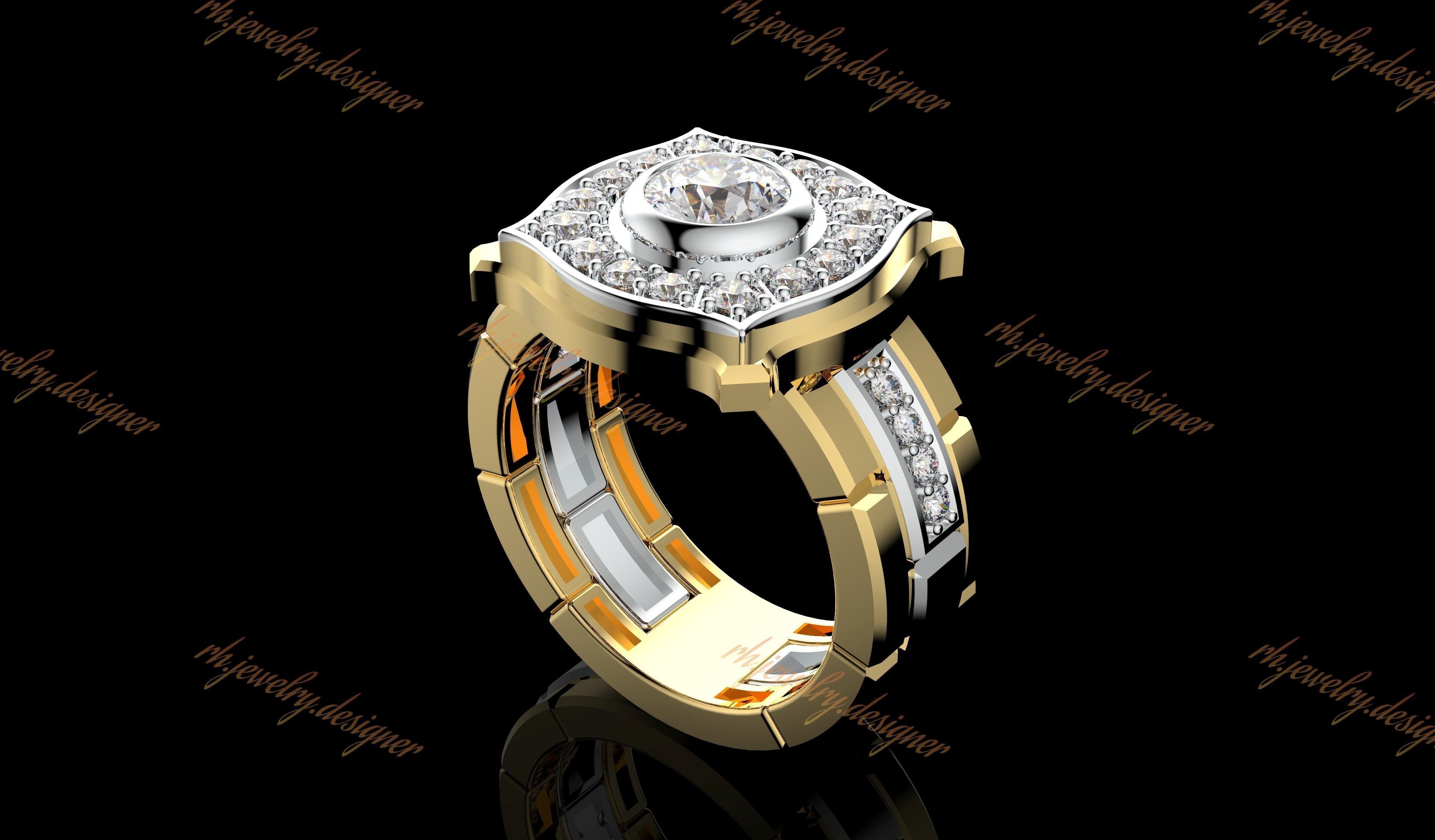 Gold N1073 3D print model_3