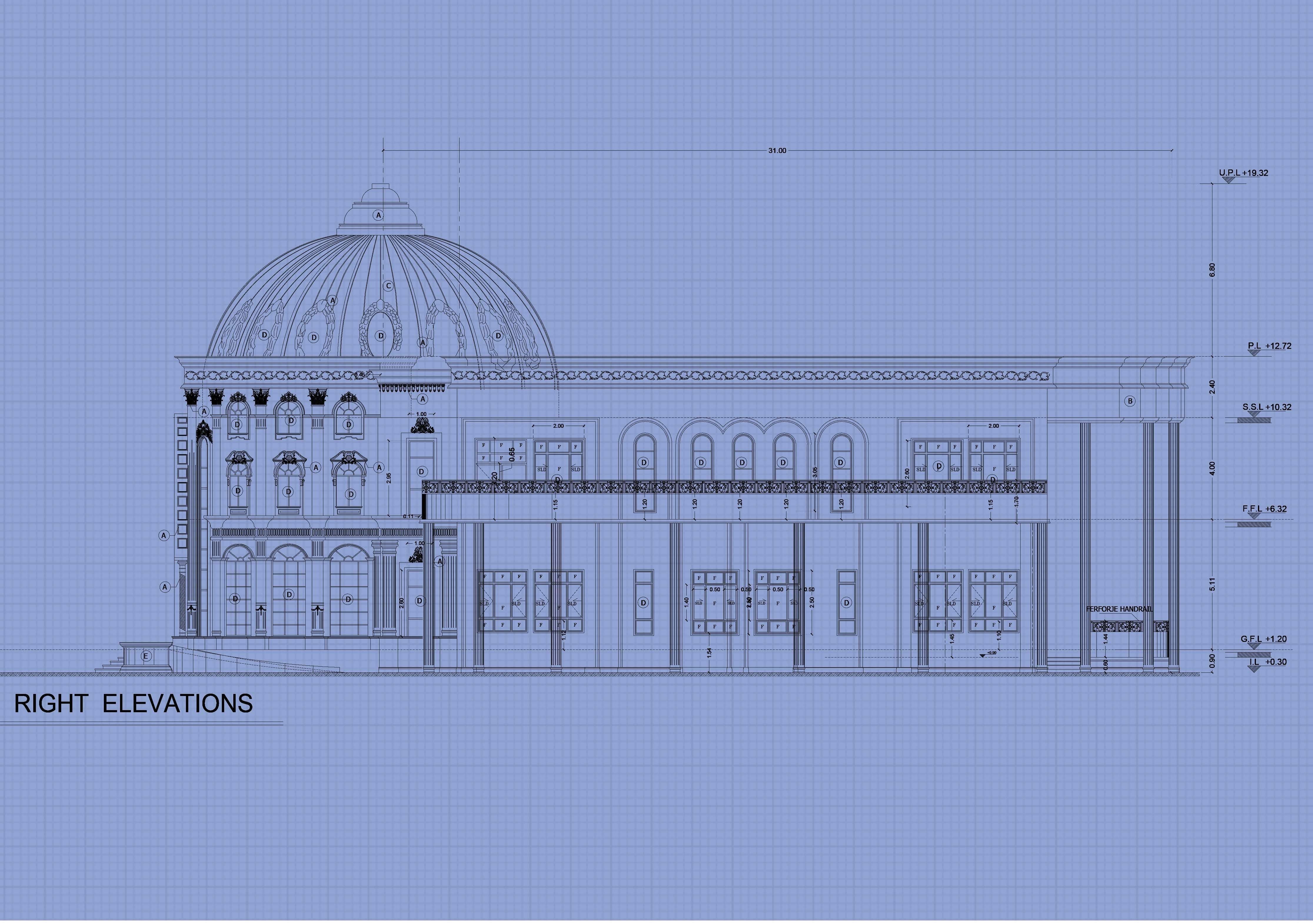 The grand luxurious palace Low-poly 3D model_11