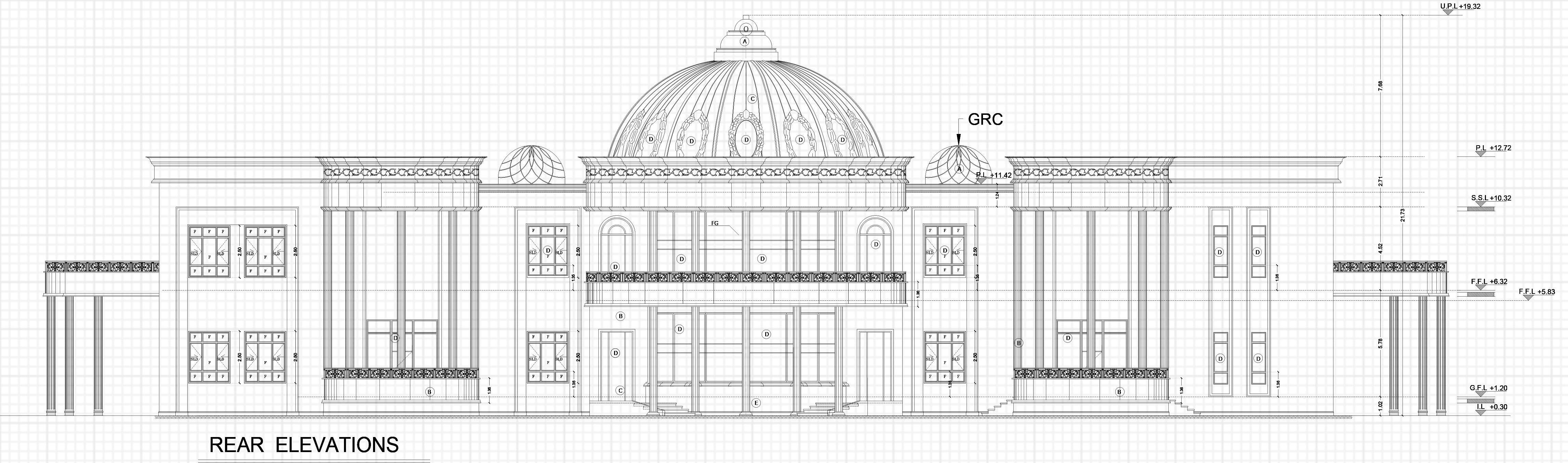 The grand luxurious palace Low-poly 3D model_5
