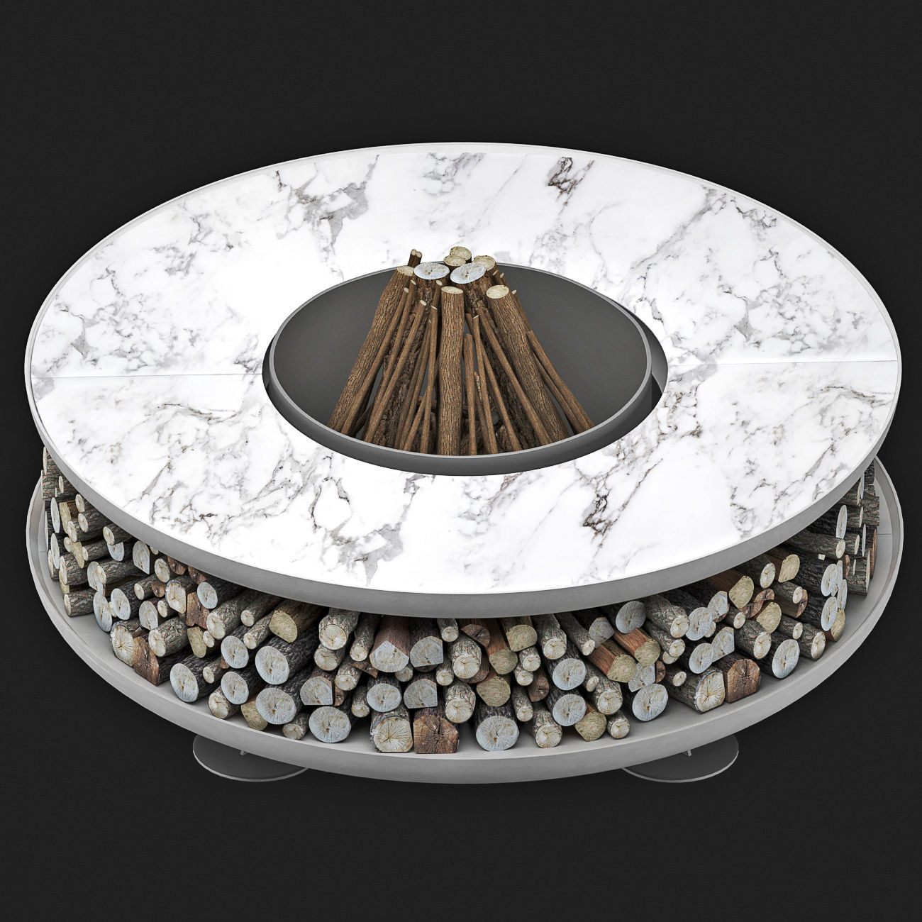 Fire pit moon 3D model_1