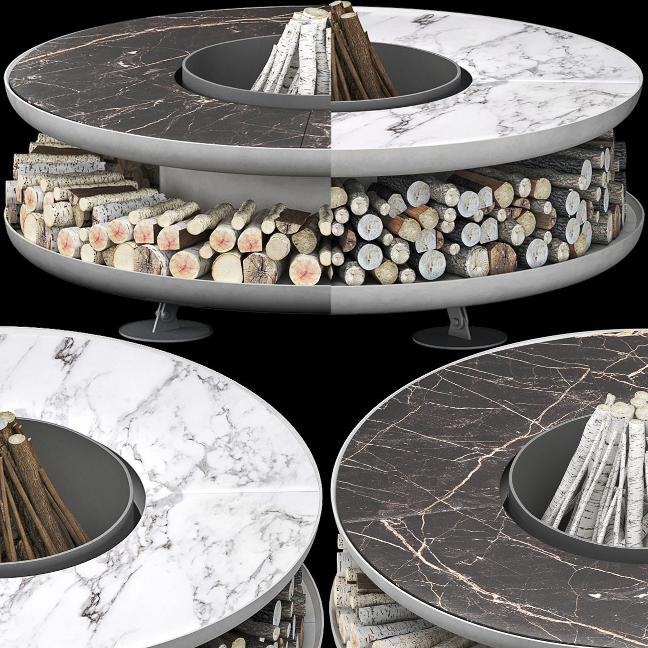 Fire pit moon 3D model_12