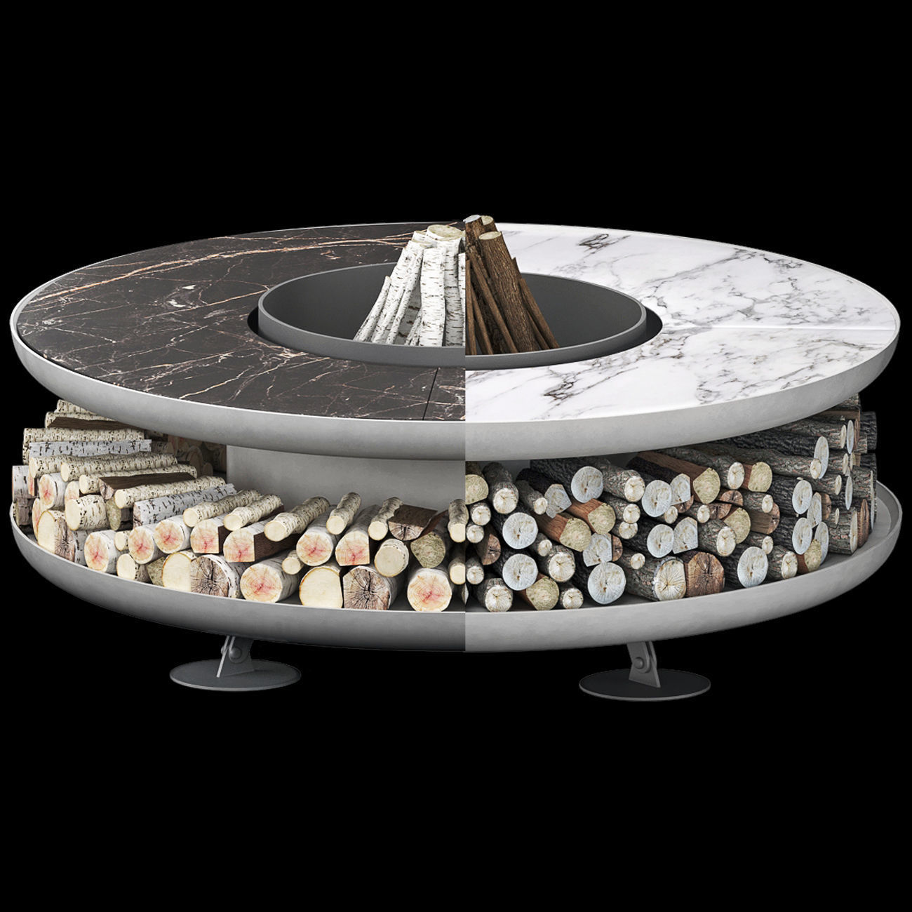Fire pit moon 3D model_14