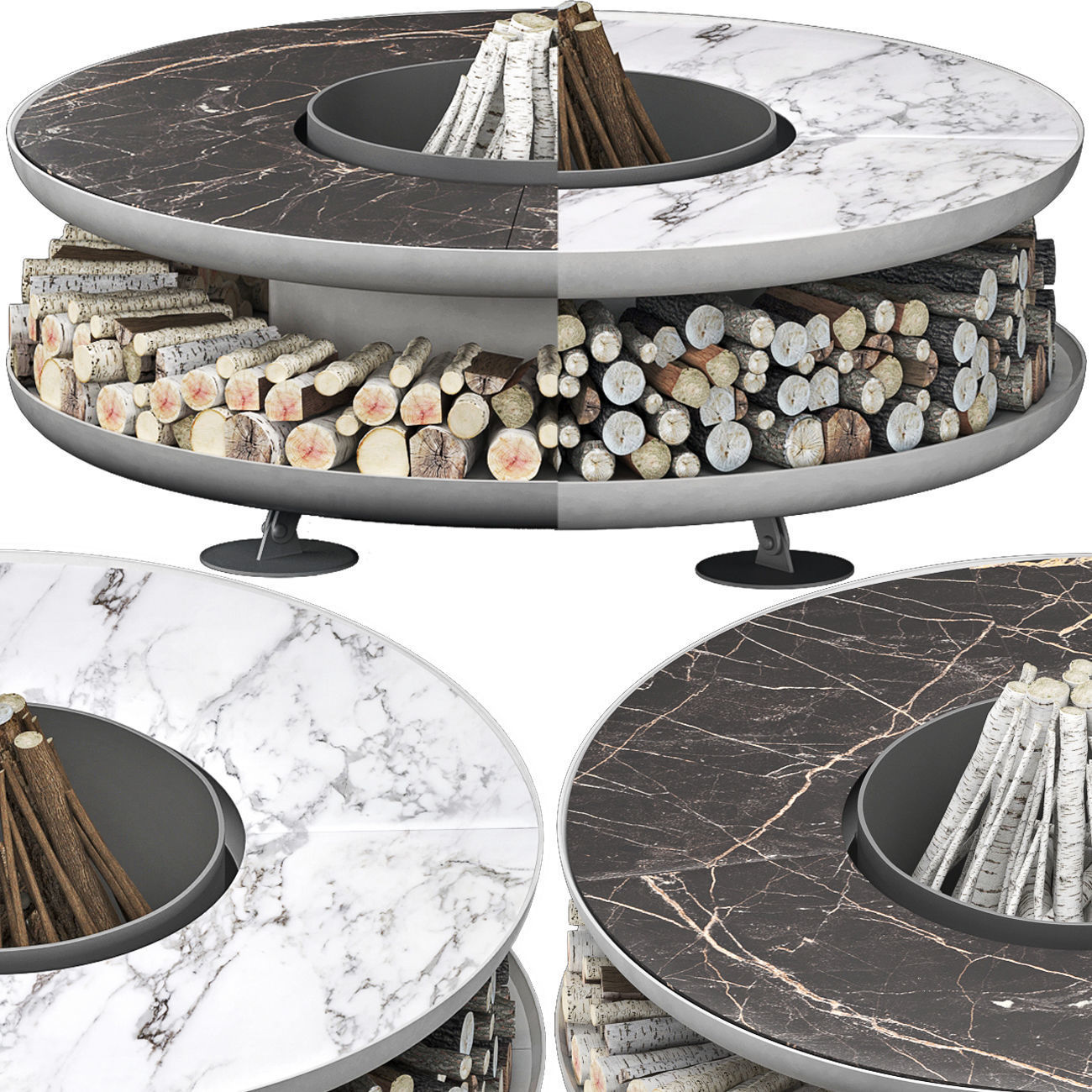 Fire pit moon 3D model_9