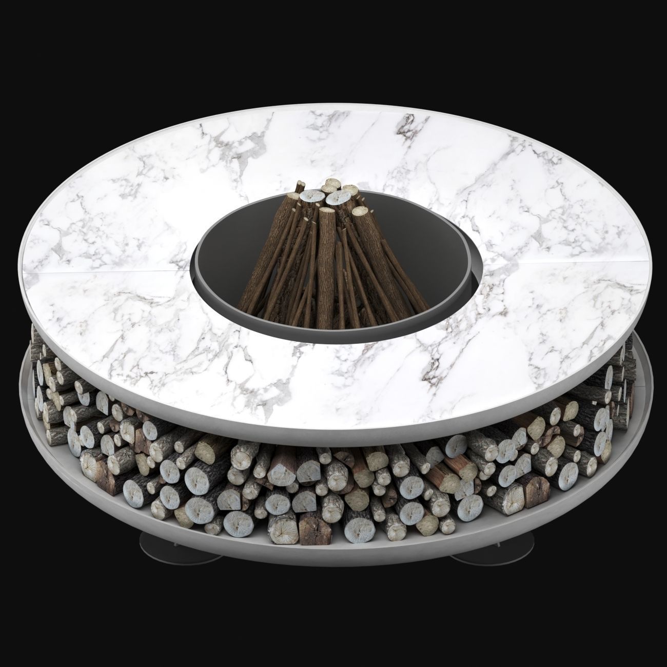 Fire pit moon 3D model_6