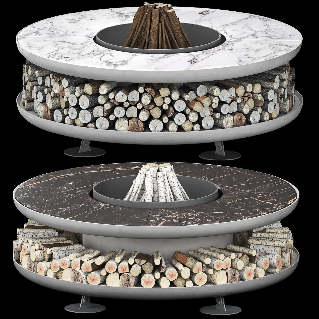 Fire pit moon 3D model_5