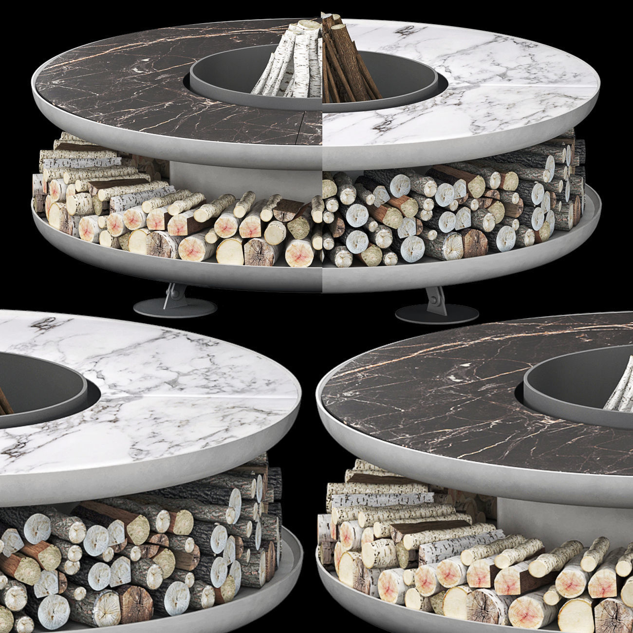 Fire pit moon 3D model_2