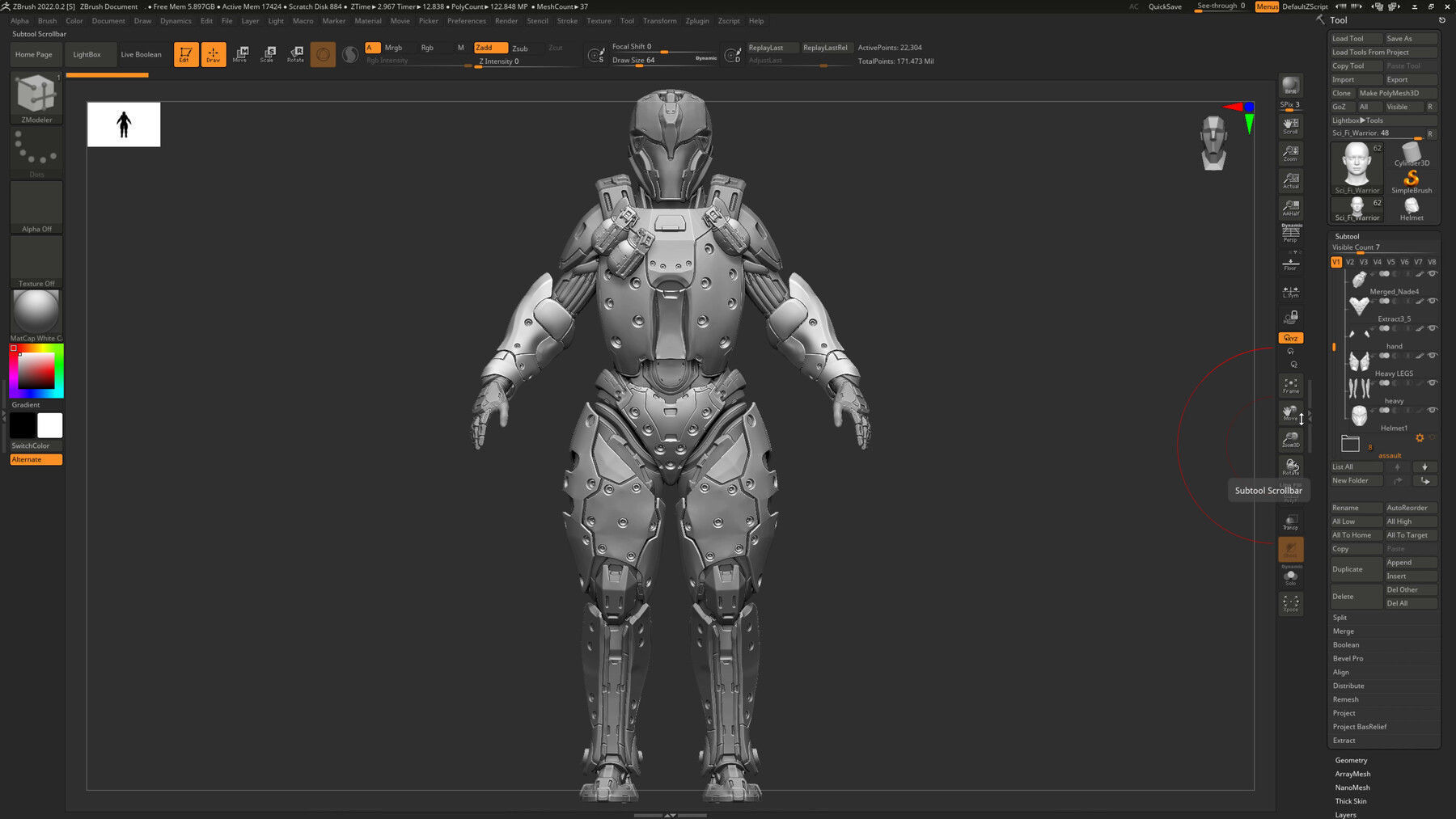 Modular Sci Fi Warriors ZTool Source Files 3D model_7