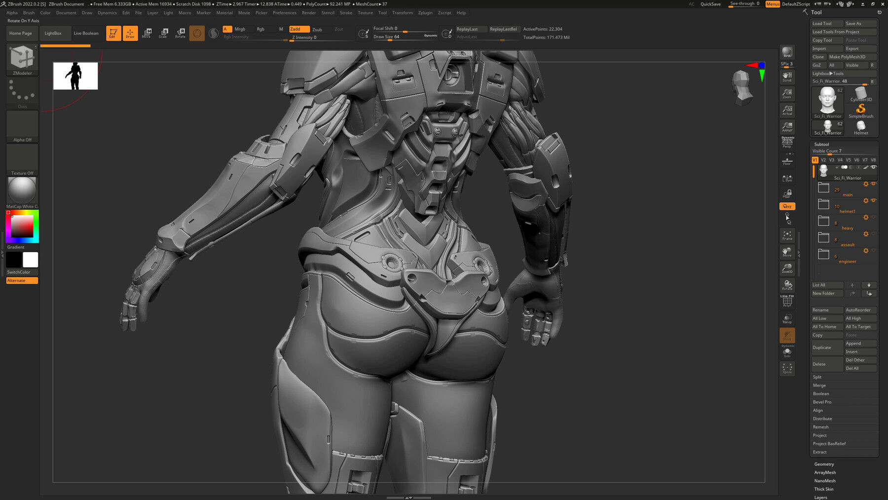 Modular Sci Fi Warriors ZTool Source Files 3D model_11