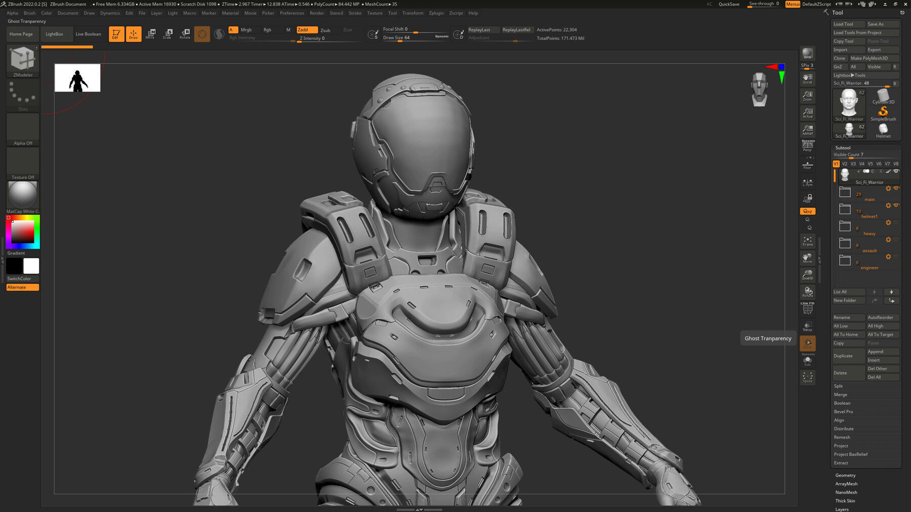 Modular Sci Fi Warriors ZTool Source Files 3D model_4
