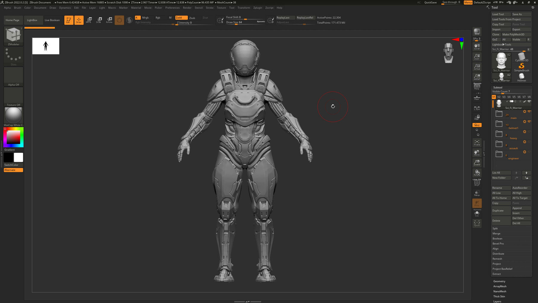 Modular Sci Fi Warriors ZTool Source Files 3D model_2