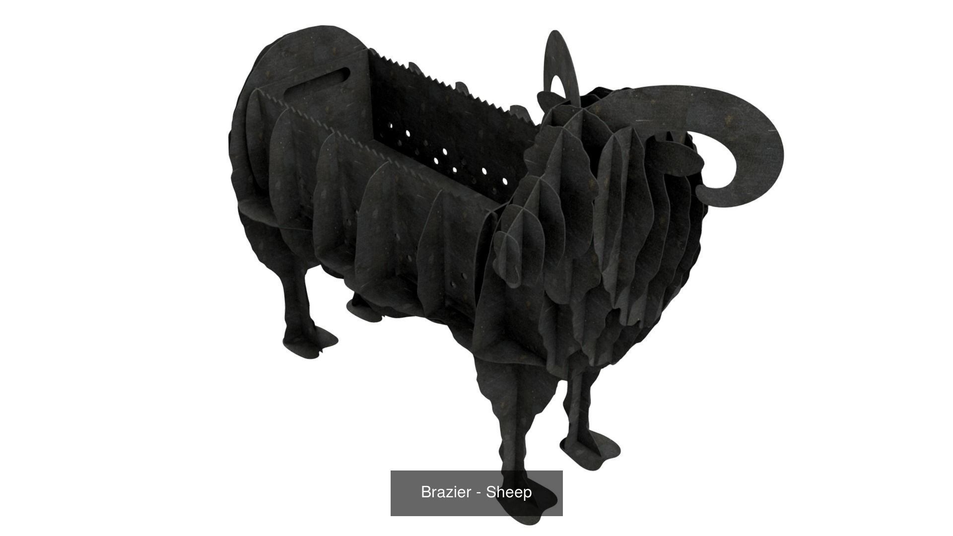 Braziers in the form of animals 3D Model Collection_11