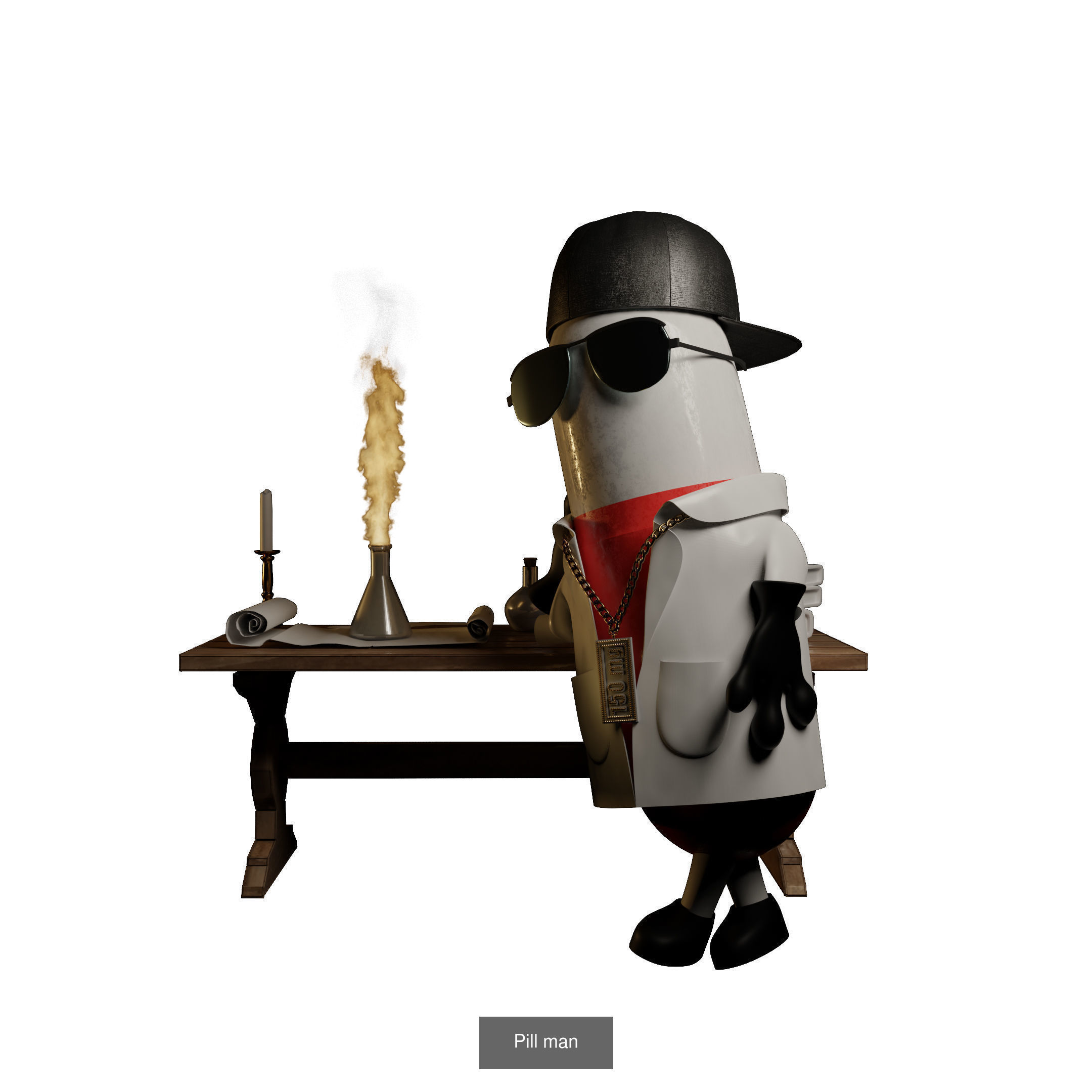 The Pill Man Story 3D Model Collection_3