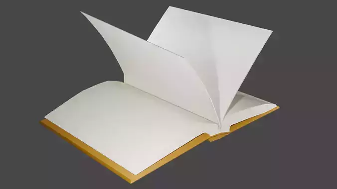 Rigged Low-Poly Book Low-poly 3D model