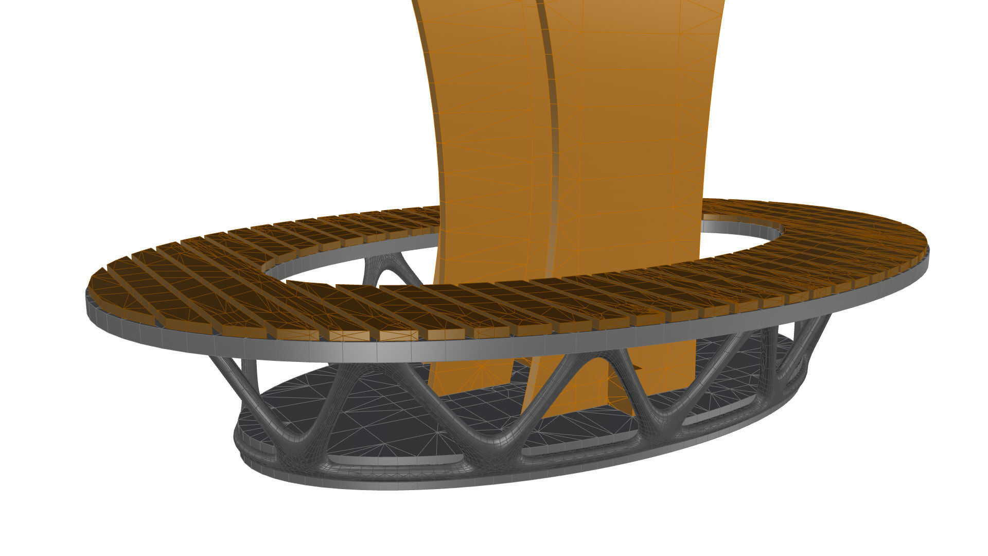 Cantilever Pergola Waffle Structure 3D model_53