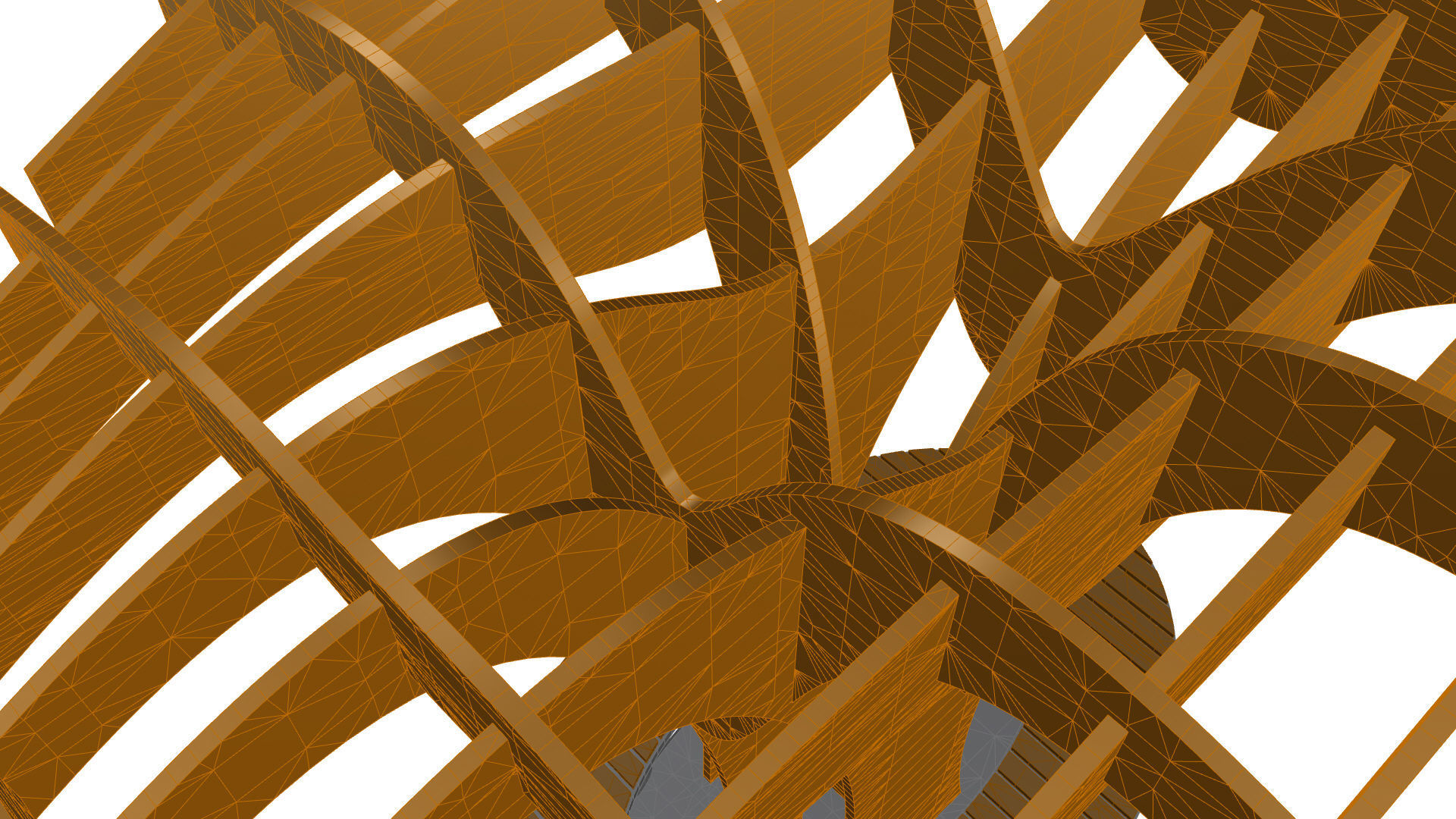 Cantilever Pergola Waffle Structure 3D model_58