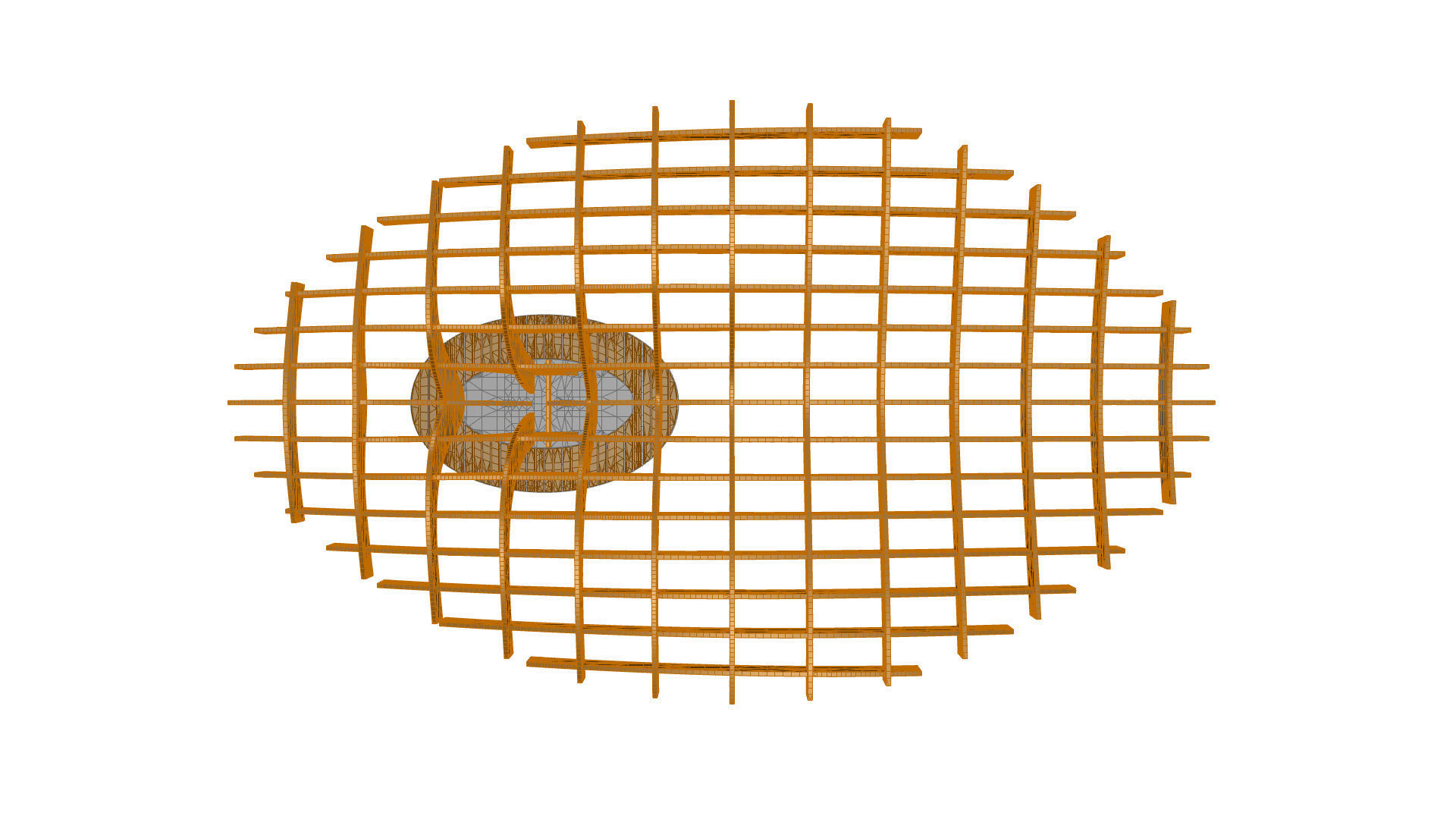 Cantilever Pergola Waffle Structure 3D model_61