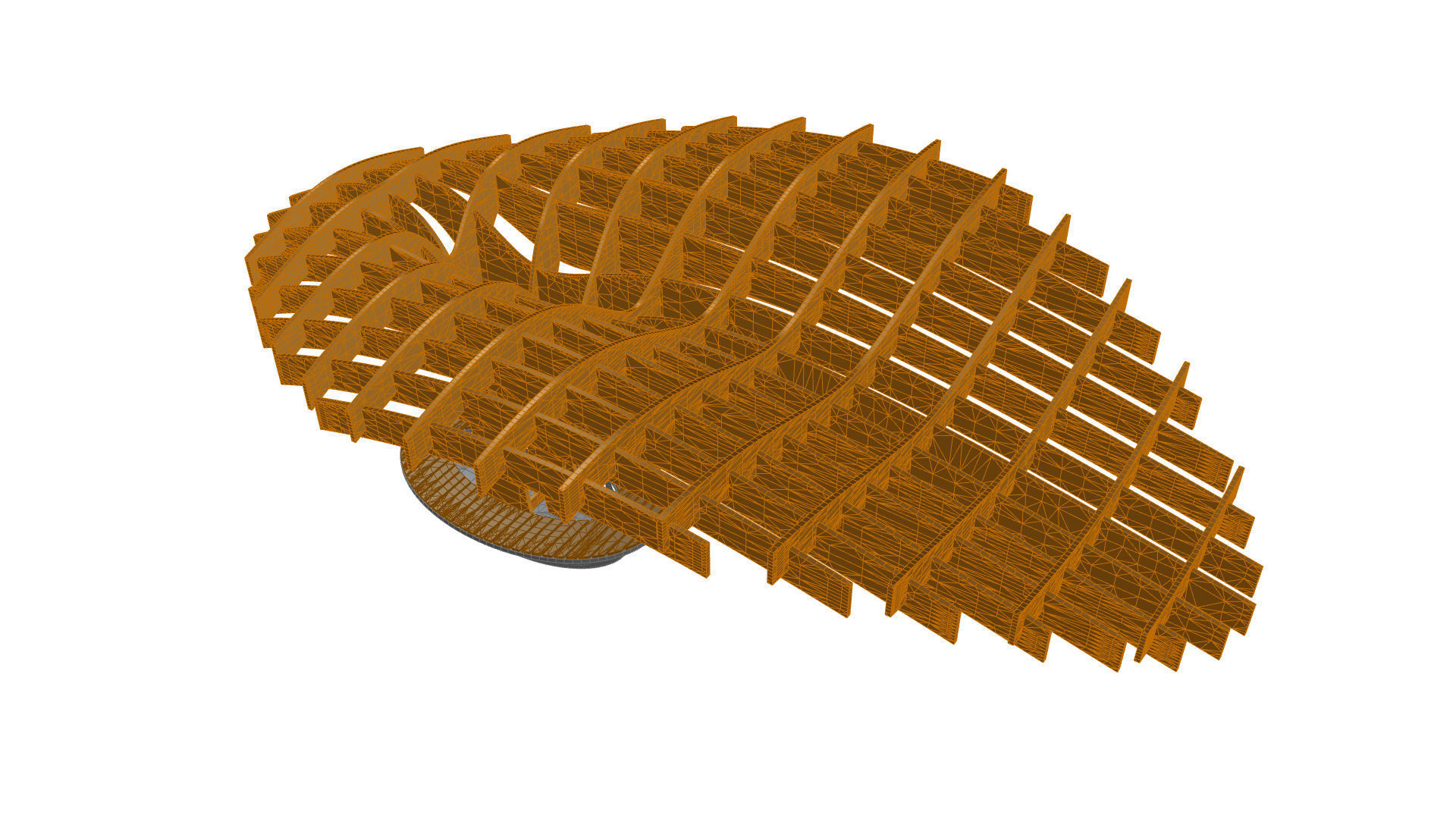 Cantilever Pergola Waffle Structure 3D model_48