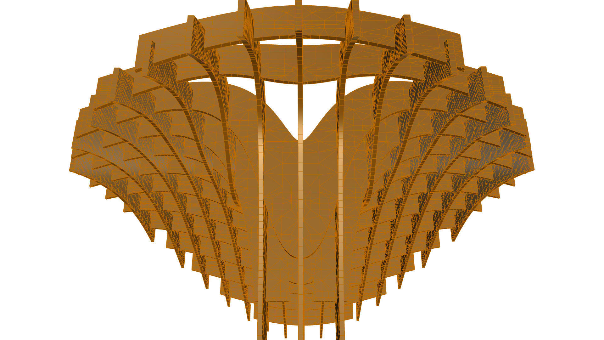 Cantilever Pergola Waffle Structure 3D model_51