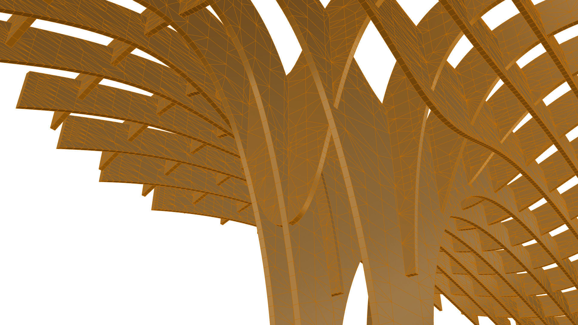 Cantilever Pergola Waffle Structure 3D model_56