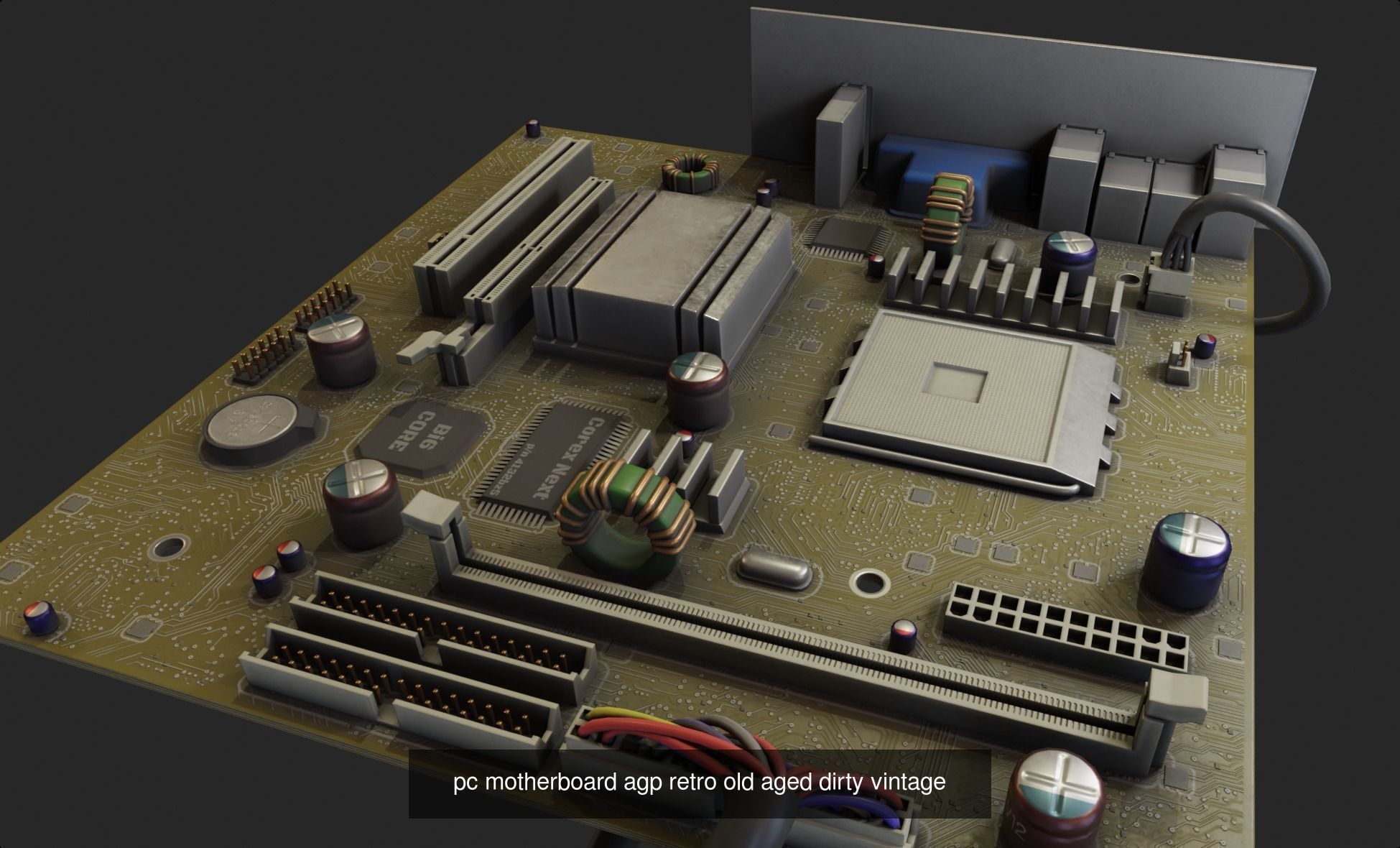 pc motherboard collection pack rgb lowpoly circuit board _1