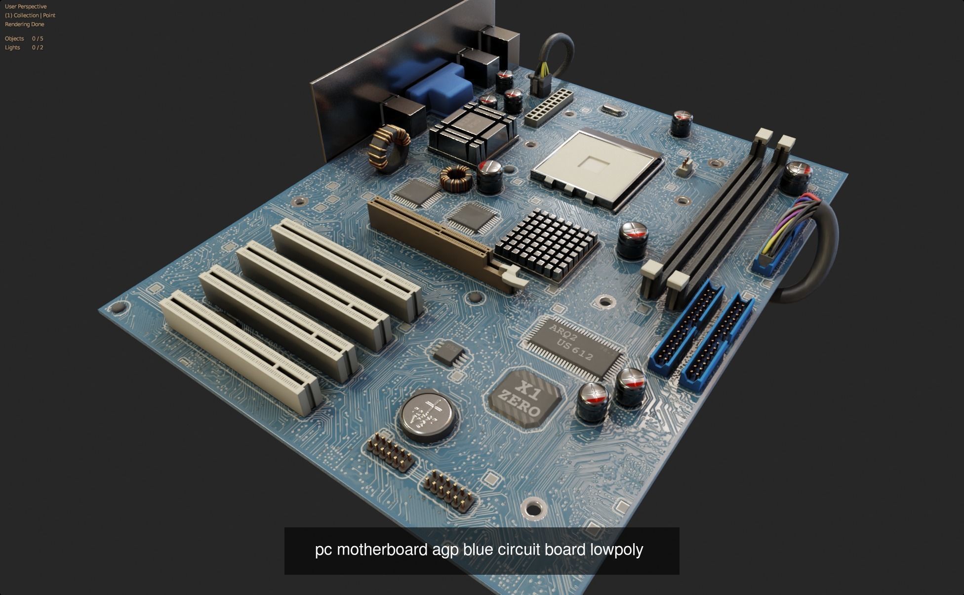 pc motherboard collection pack rgb lowpoly circuit board _3