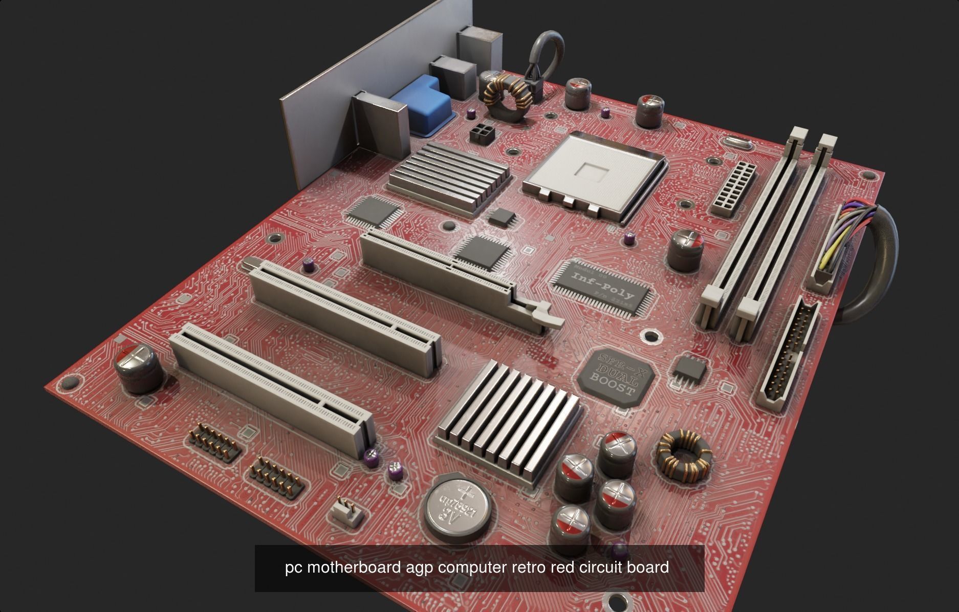 pc motherboard collection pack rgb lowpoly circuit board _2