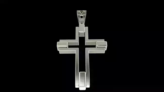 Cross Pendant 3D-Printable Ornamental Jewelry Design 3D print model