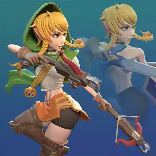 Linkle Hyrule Warriors Multi Versions SFW NSFW STL 3D print model