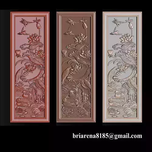 Lotus pattern relief design for CNC router