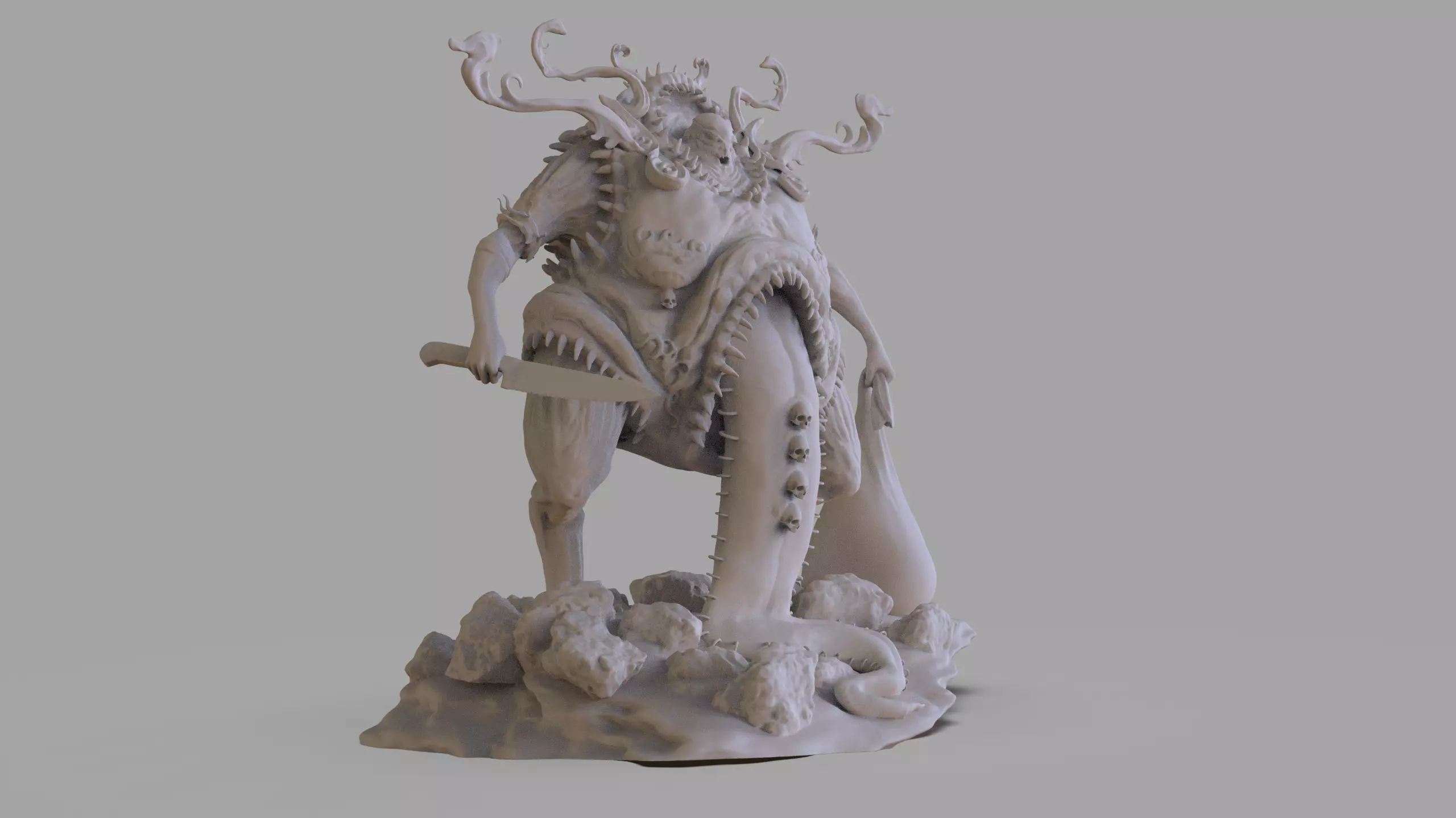 Creature Model 2 Size 150 mm 3D print model_0