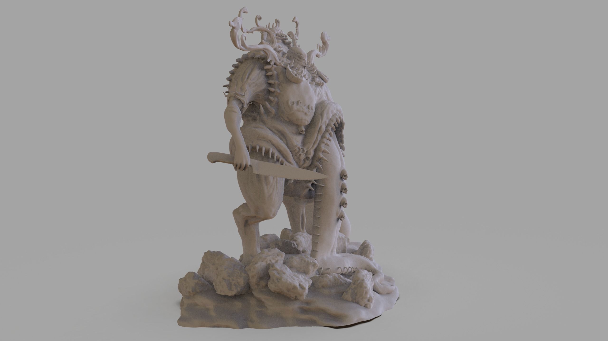 Creature Model 2 Size 150 mm 3D print model_2