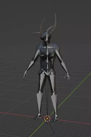 Demon monster rigged game ready model Low-poly 3D model