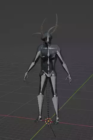 Demon monster rigged game ready model