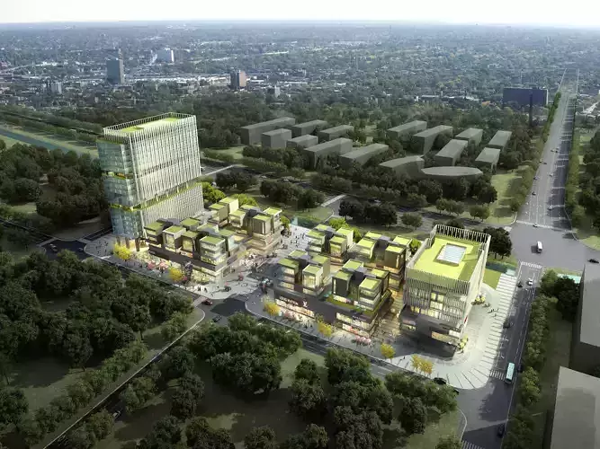 3Dmax fashion city commercial square building 280