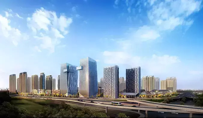 3Dmax fashion city commercial square building 281