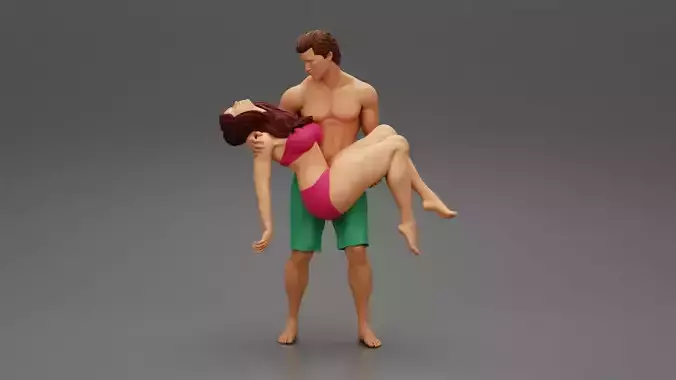 SAD MAN PULLS DROWNING GIRL FROM THE OCEAN