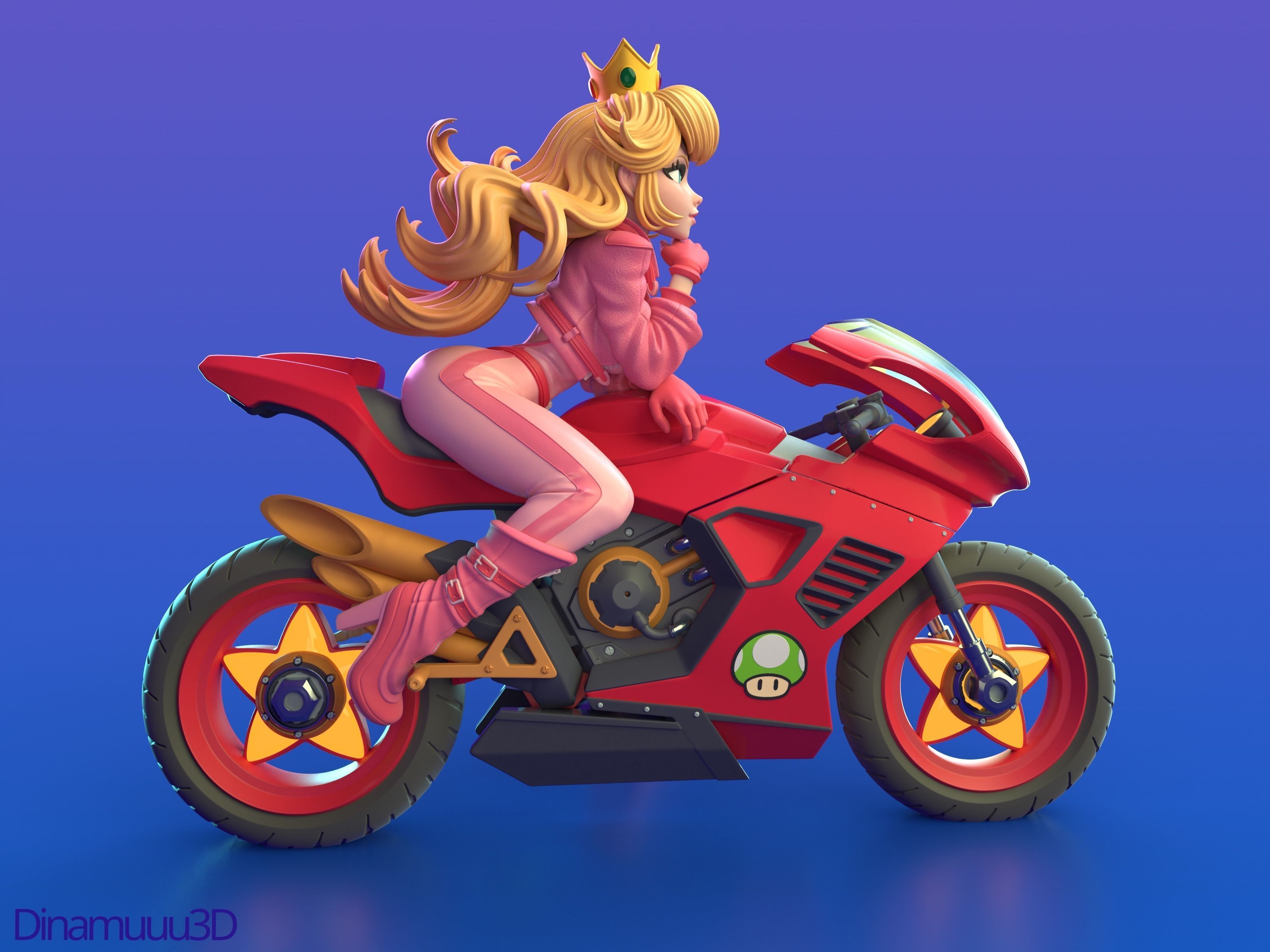 Princess Peach Super Mario Multi Version SFW NSFW STL 3D print model_2