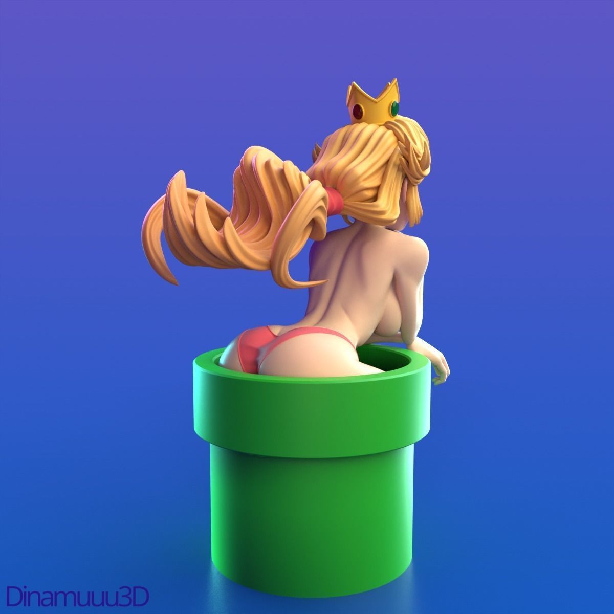Princess Peach Super Mario Multi Version SFW NSFW STL 3D print model_11
