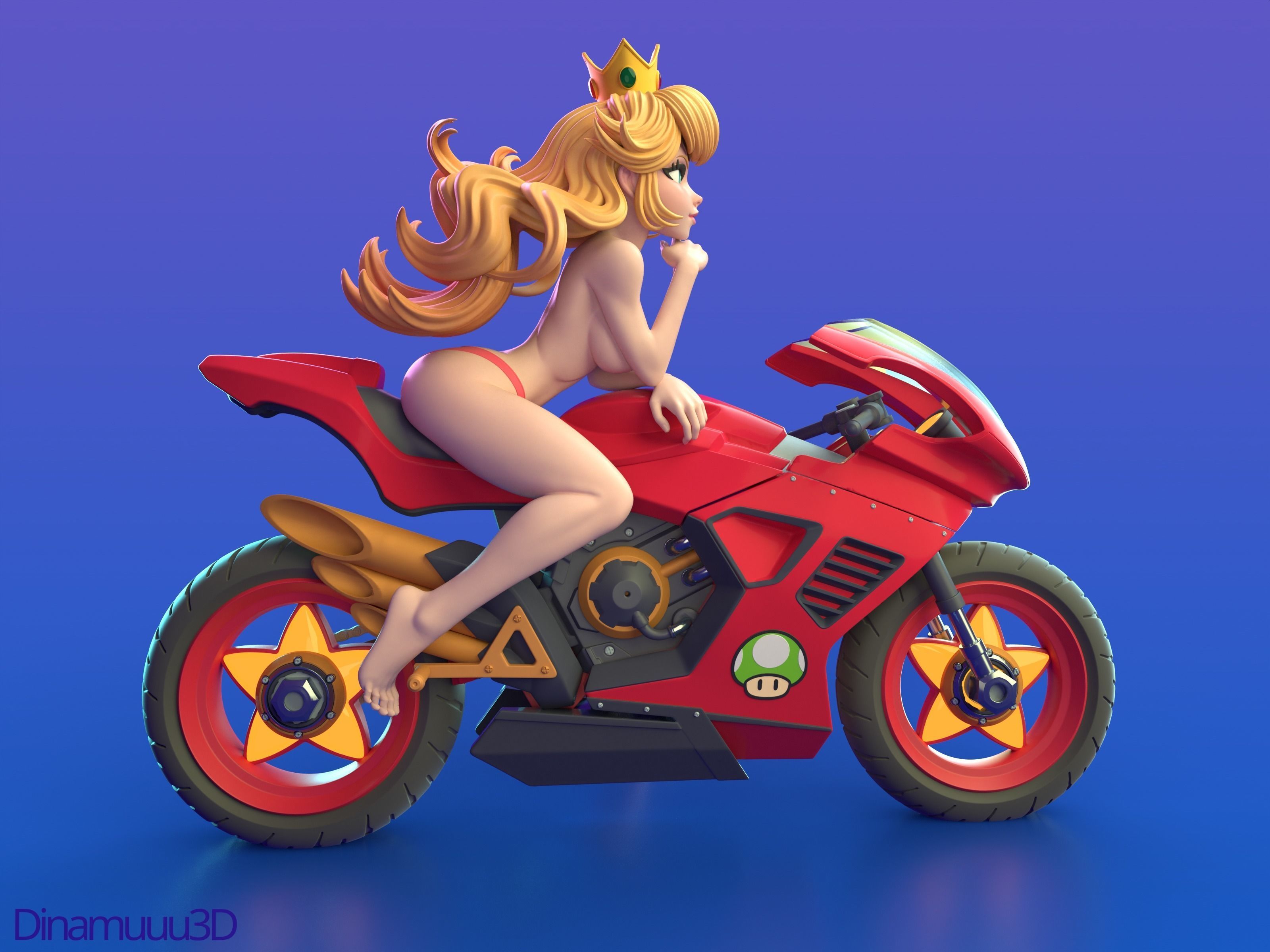 Princess Peach Super Mario Multi Version SFW NSFW STL 3D print model_6