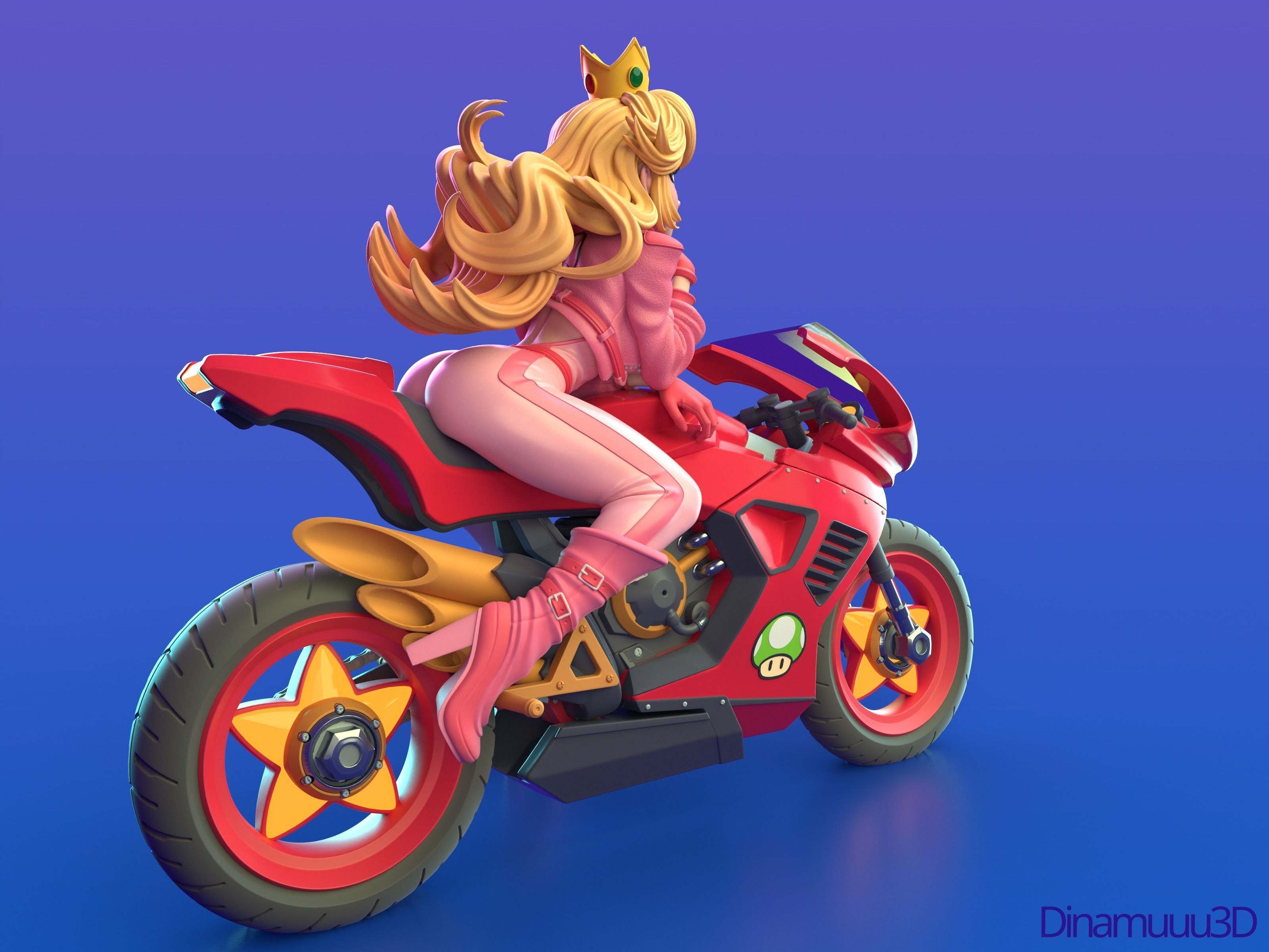 Princess Peach Super Mario Multi Version SFW NSFW STL 3D print model_3