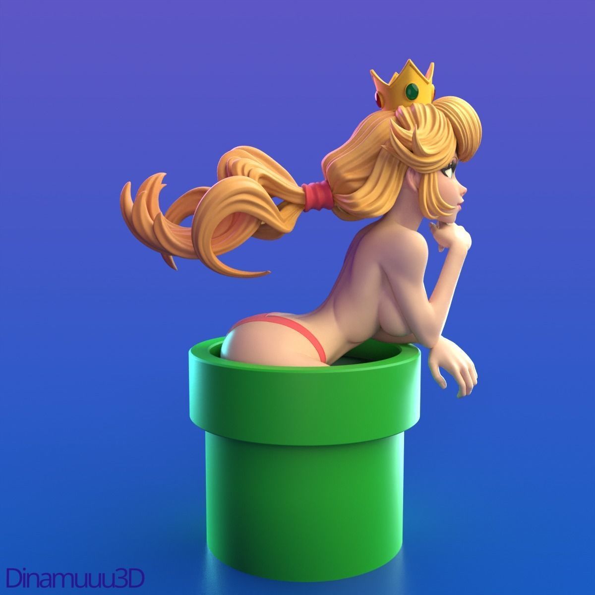 Princess Peach Super Mario Multi Version SFW NSFW STL 3D print model_10