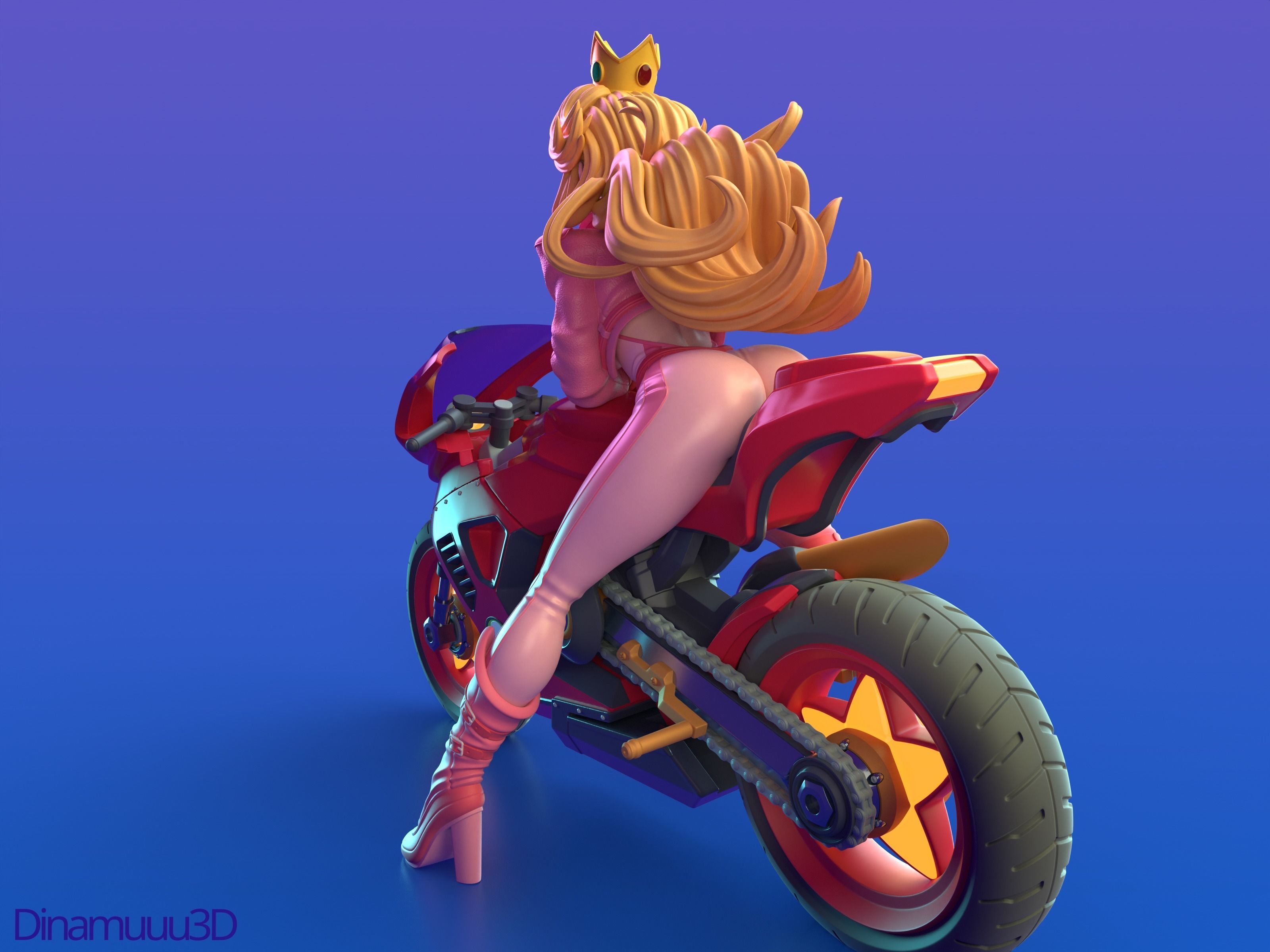 Princess Peach Super Mario Multi Version SFW NSFW STL 3D print model_8