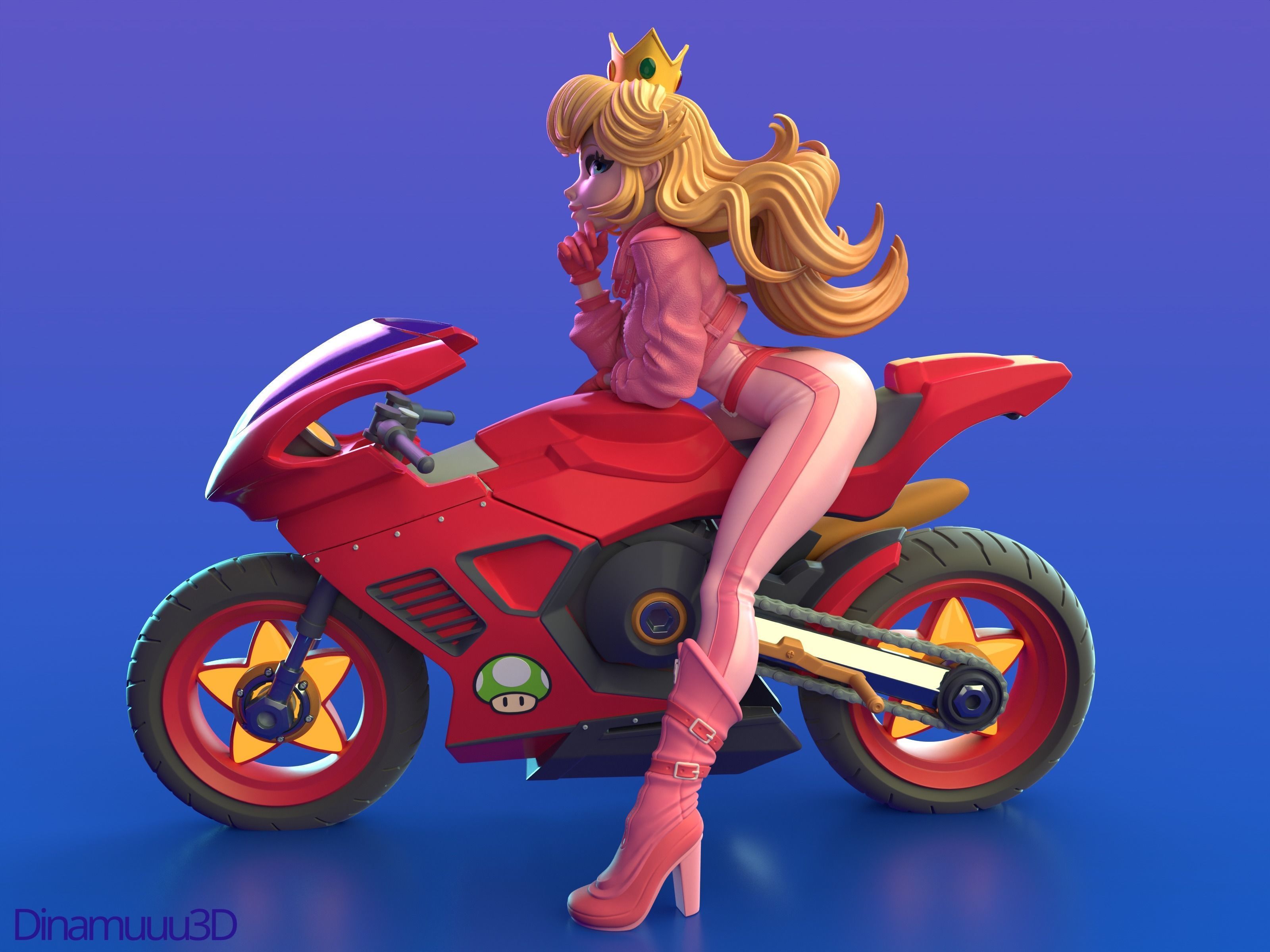 Princess Peach Super Mario Multi Version SFW NSFW STL 3D print model_7