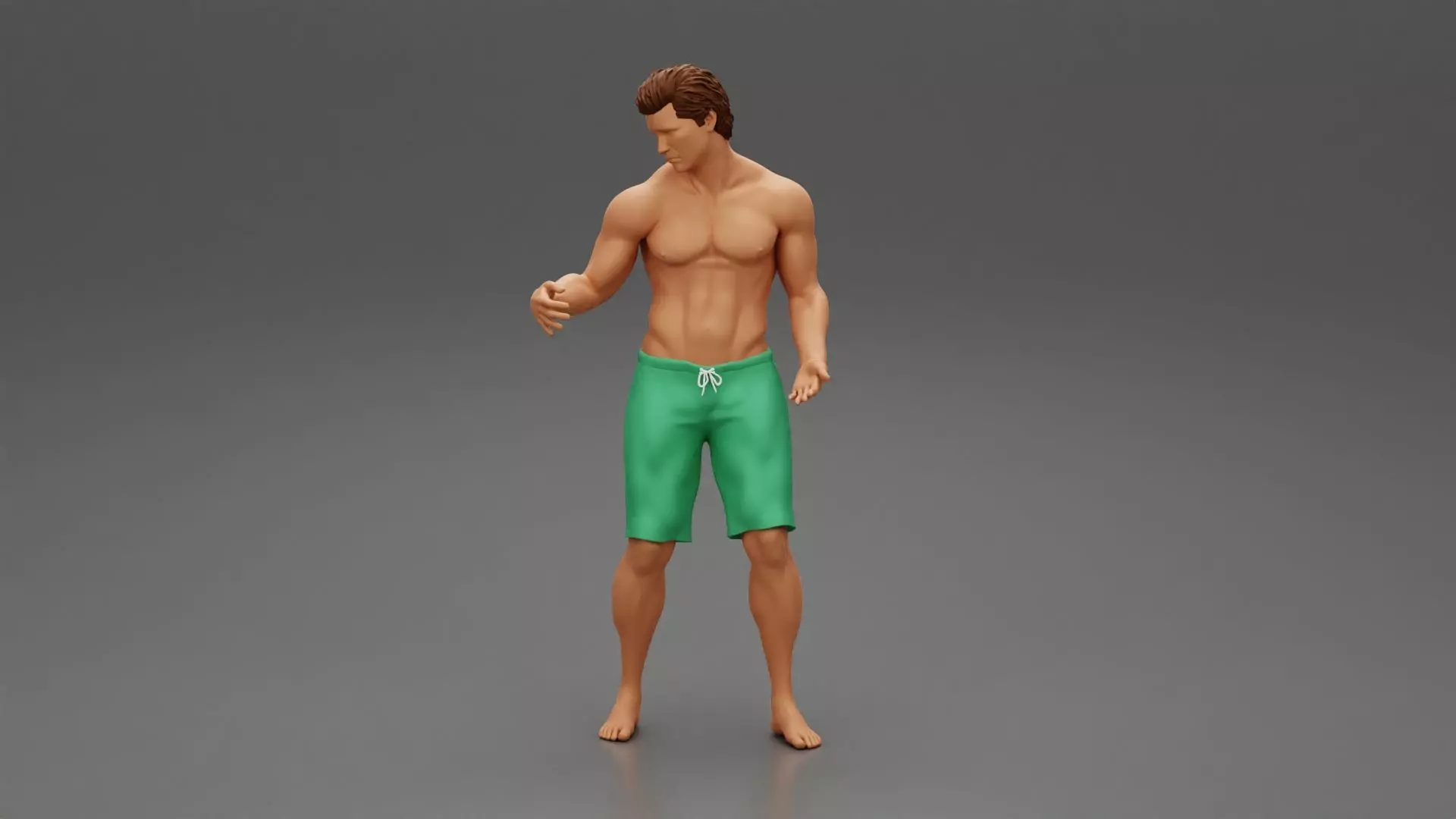 SAD MAN PULLS DROWNING GIRL FROM THE OCEAN 3D print model