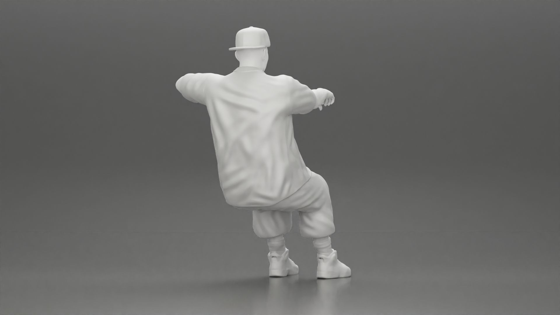 gangster in cap backwards with arm on window driving the car 3D print model_8