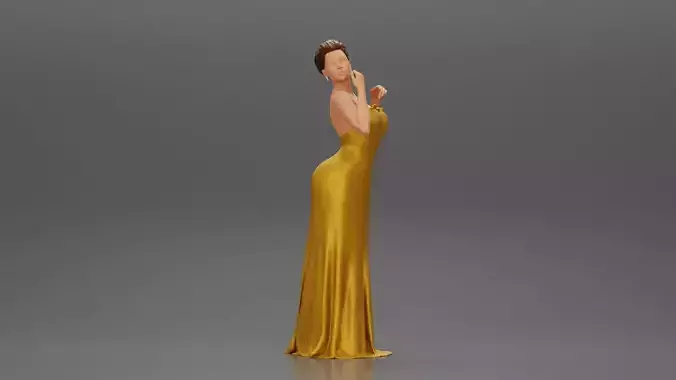 Fashion girl in a wedding dress robe posing