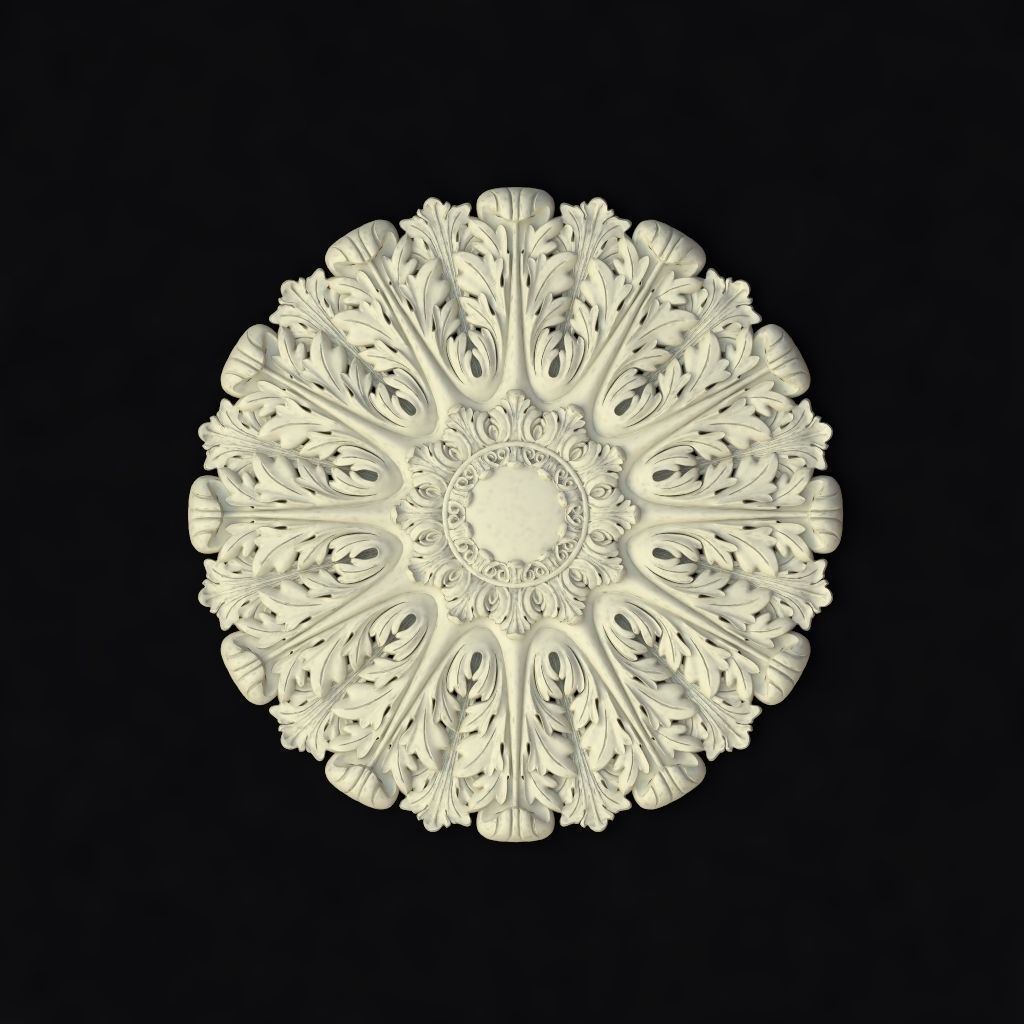 Central decor ornament for furniture 3D model_1